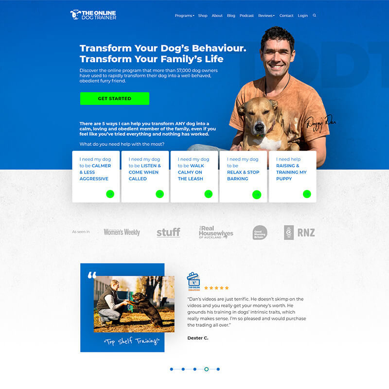 THE ONLINE DOG TRAINER - HOME PAGE-featured